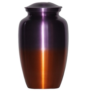 Urnas de cremación para adultos de aluminio de alta calidad con urnas funerarias de metal con acabado de color verde para cenizas humanas - Product Image 3