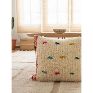 Funda de Almohada Marroquí Hecha a Mano, Funda de Cojín Tradicional Bereber, Cojín Decorativo Boho para Sofá, Almohada Decorativa de Algodón para el Hogar - Product Image 1