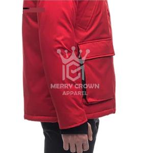 Veste parka d'hiver pour hommes de couleur personnalisée de grande taille à capuche avec un design de rue imperméable et respirant - Product Image 6