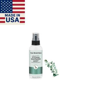 Vaporisateur à vapeur 12oz à l'eucalyptus de marque privée, produit revitalisant fabriqué aux États-Unis avec une faible quantité minimale de commande améliorant votre expérience de douche - Product Image 1