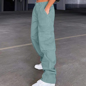 New Design Best Quality Breathable Low MOQ Wholesale Made Pakistan <b>Summer</b> 100% Cotton Women Cargo <b>Pants</b> For Online sale - Product Image 4