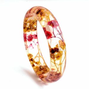 กำไลเรซิ่นทำมือประดับดอกไม้แห้งแท้ งานศิลปะเพ้นท์มือ สไตล์แฟชั่นนางฟ้าแห่งความรัก เครื่องประดับสำหรับคนรักดีไซเนอร์ - Product Image 6