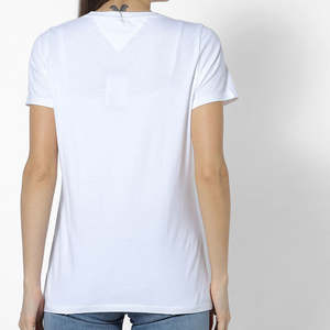 Camiseta de Mujer al por Mayor, Personalizada, 100% Algodón, Sexy, Casual, con Bordado Estampado, Manga Corta, Cuello Redondo - Product Image 3