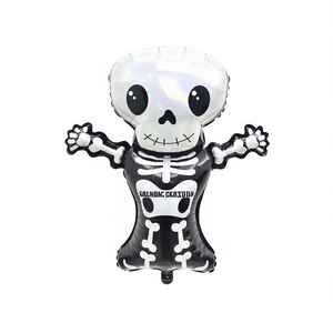 Globo Esqueleto Iridiscente 84x63cm Decoración de Halloween Bolsa de 12 Piezas - Product Image 2