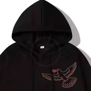 เสื้อฮู้ดพิมพ์ลายพัฟระบายอากาศได้ดีเสื้อแนวสตรีทแวร์เสื้อมีฮู้ดพิมพ์ลายพัฟใส่สบายผลิตจากปากีสถาน - Product Image 3