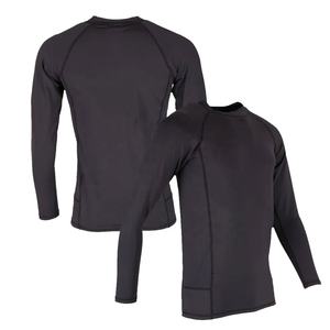 Camisas de compresión para gimnasio para hombre Jiu Jitsu brasileño Rash Guard poliéster transpirable ropa deportiva Kimono de punto OEM Time Lead Solid - Product Image 5