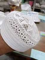 Oferta Especial: Nuevas Gorras de Oración Islámicas Kufi Tupi para Hombre, de Color Sólido, Tejidas en Malla, 100% Algodón, Ajustables, para Todas las Estaciones, de Bangladesh