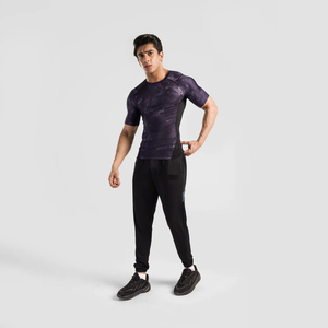 Chemises de sport de compression légères sublimées directes d'usine, à séchage rapide, à manches courtes raglan, hauts de fitness actifs imprimés - Product Image 3