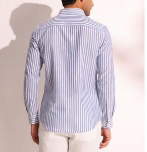 Camisa a Rayas Blanca 100% Algodón para Hombre, Gran Venta - Product Image 2