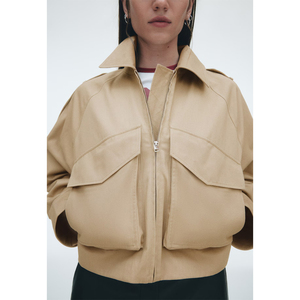 Vestes coupe-vent imperméables pour femmes, veste de sport, logo personnalisé OEM, softshell, fermeture éclair intégrale, légère, décontractée, pour le travail, vêtements d'extérieur - Product Image 2