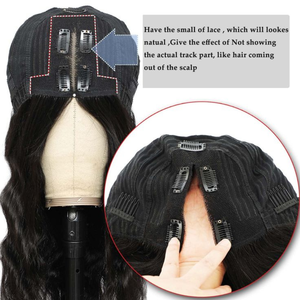 Pelucas sin pegamento con parte en V, cabello humano virgen Remy indio liso Yaki relajado, doble trama a máquina, todos los colores - Product Image 3