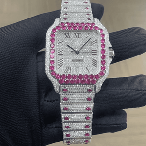Reloj Iced Out Moissanite Bust Down - Regalo Geométrico Brillante - Product Image 2
