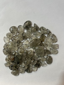 หินควอตซ์จุดสีดำธรรมชาติขัดเงาอย่างน่าอัศจรรย์สำหรับทำเครื่องประดับหินหลวมตามสั่งขนาด - Product Image 3