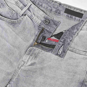 กางเกงยีนส์ผู้ชายทรงสลิมฟิตสไตล์วินเทจสตรีทแวร์แบบสกินนี่ขาดซ้อนกัน - Product Image 6