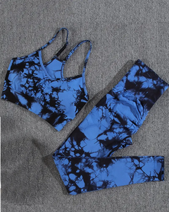 Traje de jogging transpirable de alta calidad para mujer para Yoga y Fitness patrón sólido ropa de gimnasio entrenamiento y correr estilo conjunto - Product Image 6