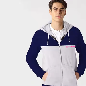 Dernière conception hommes coton polaire fermeture éclair à capuche 430 GSM fabriqué au Pakistan produit de gros à bas prix Service OEM - Product Image 6