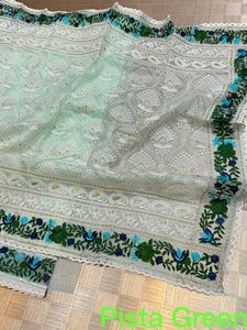 Lucknowi chikan sarees - Product Image 4