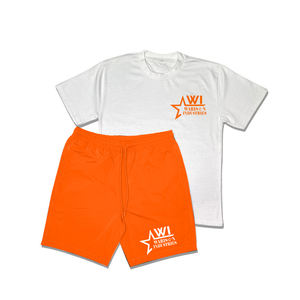 Ensembles d'été respirants pour adultes O cou demi-manches 100% coton fait Style personnalisé ensembles d'été deux pièces - Product Image 4