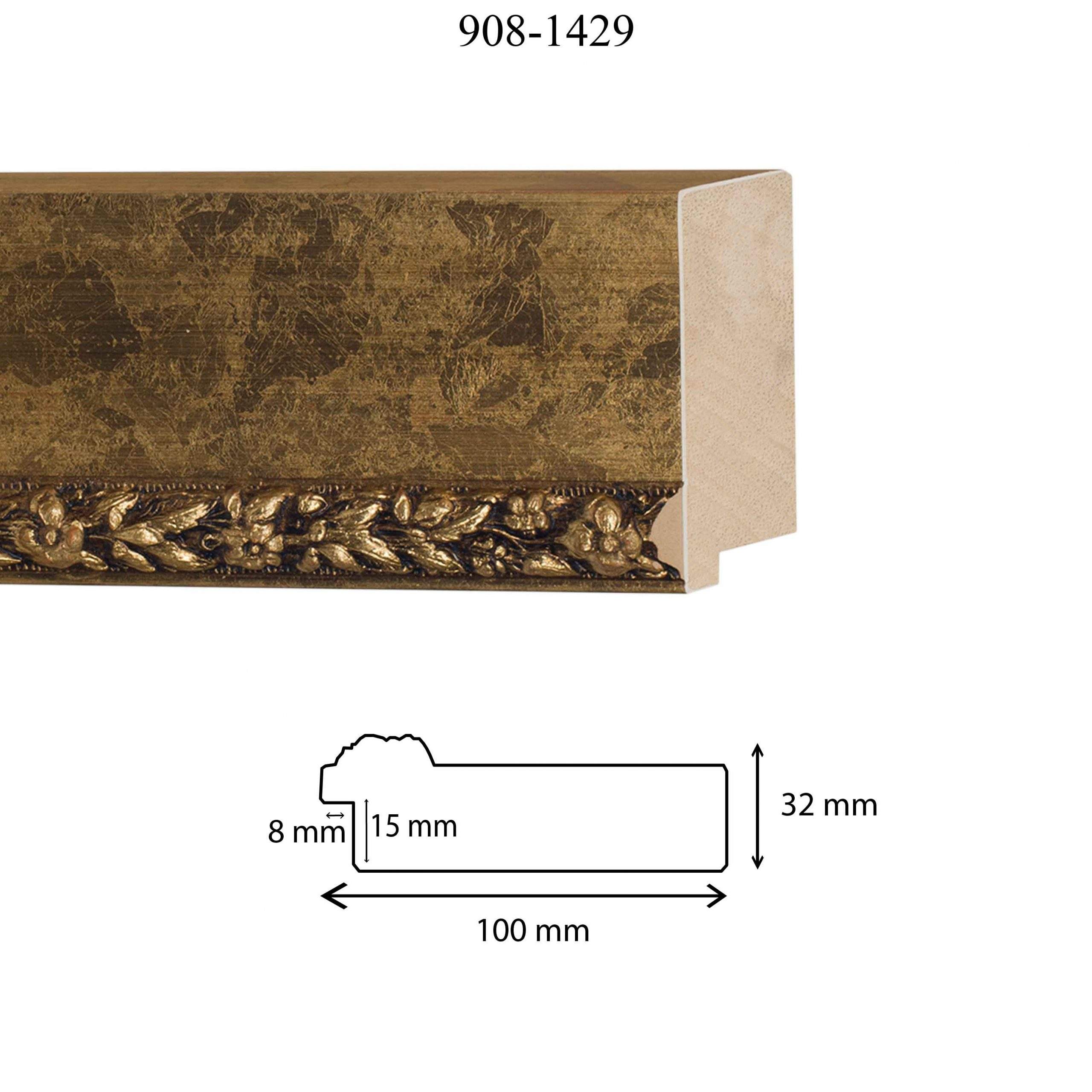 Gold crackled surface