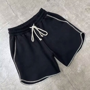 Pantalones cortos de gimnasia de algodón de alta calidad para hombre, logotipo de Jogger personalizado, cuerda de tracción deportiva, patrón sólido informal a la cadera, ecológico - Product Image 1