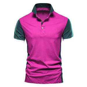 Polo de luxe pour homme avec logo de marque de golf brodé, design rayé décontracté, tissu tricoté à manches courtes, imprimé, en solde - Product Image 6