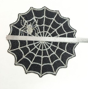 Manteles Individuales de Lujo de Pasto Marino Azul Sólido, Bordados, Antibacterianos, Ecológicos, Personalizables para Bodas, con Costura de Hilo Blanco - Product Image 3