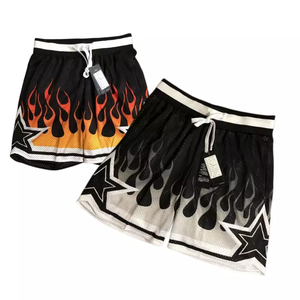 Shorts de sport pour homme en mesh spandex/nylon de haute qualité, respirants, à séchage rapide, absorbant l'humidité, écologiques, avec poches, design tendance - Product Image 1