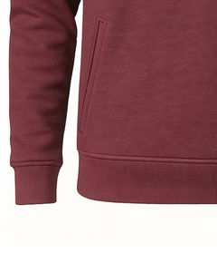 Men Quarter Zip Fleece Sweatshirt in Maroon Color Warm Pullover with High Neck Soft Cotton <b>Blend</b> Casual Winter Wear OEM - Product Image 6