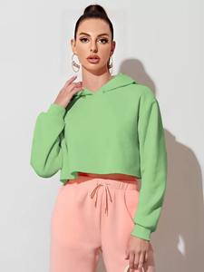 Sudadera con capucha sólida de manga larga informal para mujer de calidad superior, talla XS personalizada, uso de invierno de Terry bordado de alta tecnología, ajuste perfecto para - Product Image 2