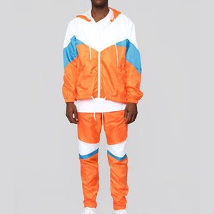 Chándales Cortavientos de Nailon de Alta Calidad, Diseño Personalizado, Bloques de Color, Chándal Deportivo para Hombre, Chándales Cortavientos OEM - Product Image 4