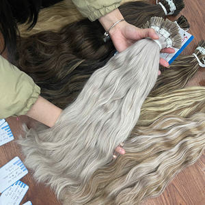 Extensiones de Cabello con Punta I de Queratina Vietnamita 100%, Precio de Fábrica, Cabello Ondulado, Doble Trama, Sin Enredos, Gran Stock, Sin Caída - Product Image 3