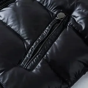 Chaqueta de Invierno para Hombre, Negra, Impermeable, Estilo Casual, Rellena de Fibra de Poliéster, Manga Larga - Product Image 4