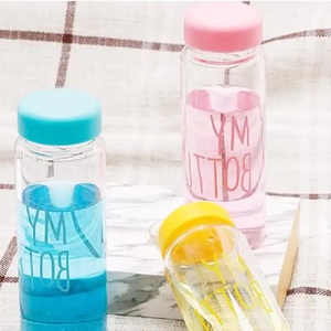 For <b>Clear</b> PP Cylinder Plastic <b>Water</b> <b>Bottle</b> 300ml/500ml Custom Logo Durable Cute Portable Sport Gym Travel Drinking <b>Bottles</b> Made - Product Image 2