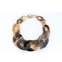 Collier en corne naturelle écologique fait main, forme naturelle, bijoux de mode modernes pour femmes, vente en gros SANIYA HANDICRAFT Modèle SH-2514