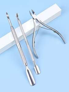 Ciseaux à ongles de qualité supérieure en acier inoxydable, lame incurvée tranchante, pointe fine, ciseaux à cuticules pour manucure avec étui en cuir, outil de beauté - Product Image 5