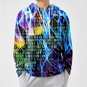 Sweat-shirts à capuche pour hommes, fabriqués professionnellement, imprimés en 3D, design personnalisé, col à capuche, respirant, coton/polyester, séchage rapide - Product Image 3