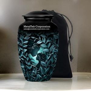 Urnes funéraires pour cendres, design de feuille enchanteur, pots commémoratifs décoratifs pour cendres d'adultes, fournitures funéraires en gros, urnes funéraires - Product Image 4