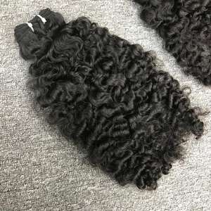 2025 Venta caliente birmano rizado B1 100% extensiones de cabello virgen crudo vietnamita Genius Weft-Color Natural - Product Image 4