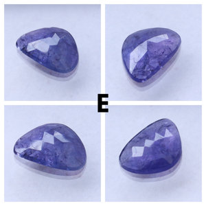 พลอยอัญมณี Tanzanite ตัดเป็นชิ้นหลวมตัดเป็นรูปดอกกุหลาบพลอยเทียมแบบหลวมรูปทรงแทนซาไนต์แบบแบนด้านหลังแบบหลวม - Product Image 4