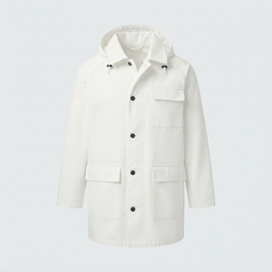 Veste d'hiver pour homme à prix avantageux, col à capuche, fermeture éclair quart de tour, 100% polyester, séchage rapide, coupe-vent, imperméable, couleurs unies - Product Image 3