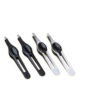 Pinzas para Pestañas de Marca Privada al por Mayor OEM con Empuñadura de Goma de Silicona, Herramienta Profesional para Pestañas - Product Image 1