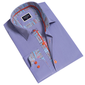 Camisa de hombre con estampado liso Lila - Product Image 1