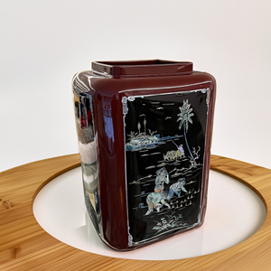 Vietnam Handmade Traditional Eco-Friendly <b>Lacquerware</b> Vase Natural Material VietnamCrafts for Daily Storage Hot Sale-LV6010 - Product Image 2