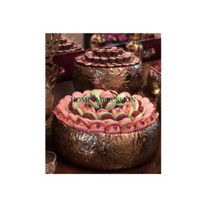 Bol à chocolat en métal avec cadre coulé en forme de branche de feuille Bol à chocolat décoratif pour mariage et événement Bol à chocolat classique et élégant - Product Image 2