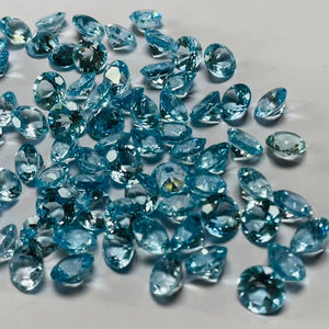 พลอยบลูโทแพซธรรมชาติ 9 มม. ทรงกลม เจียระไนแบบลูเป้ คุณภาพเกรด AAA พร้อมความเงางามระดับ AAA และสีสวยงาม เหมาะสำหรับการขัดและเจียระไนอย่างสมบูรณ์แบบ - Product Image 1