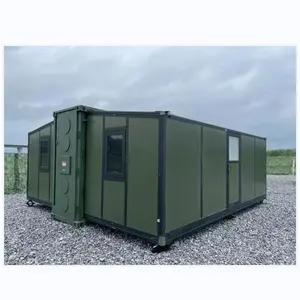 Customized 20ft 40ft field barracks Extended foldable prefab houses mobile field hospital anti earthquake container mobile homes