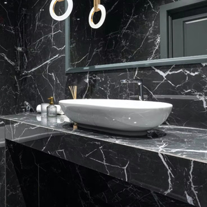 Dalle de granit brillant d'étoile de galaxie noire foncée naturelle directe d'usine pour la tuile de pierre de marbre de cuisine et de toilette - Product Image 1