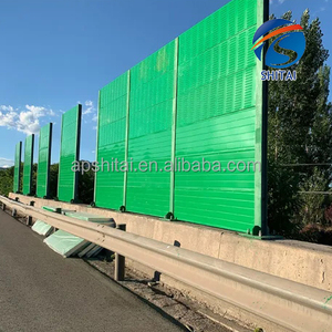 Ağır yol ses barrierr anti-pas gürültü koruma duvar karayolu için galvanizli akustik panjur gürültü bariyeri - Product Image 3