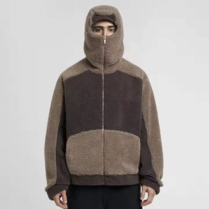 Custom Logo <b>Sherpa</b> Fleece Pullover <b>Hoodie</b> <b>Men</b> Solid Winter Warm Coat Embroidery Plain Dyed Digital Printing Streetwear - Product Image 1