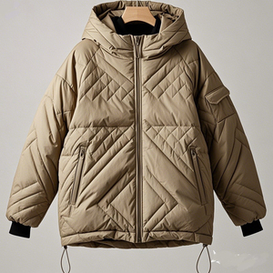 Personalizado Unisexe luz cálida pluma de pato Nylon con capucha invierno burbuja Puff relleno abajo Puffer chaquetas - Product Image 1